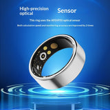 Smart Ring With Bluetooth For Blood Oxygen Heart Rate And Blood Pressure Health Monitoring